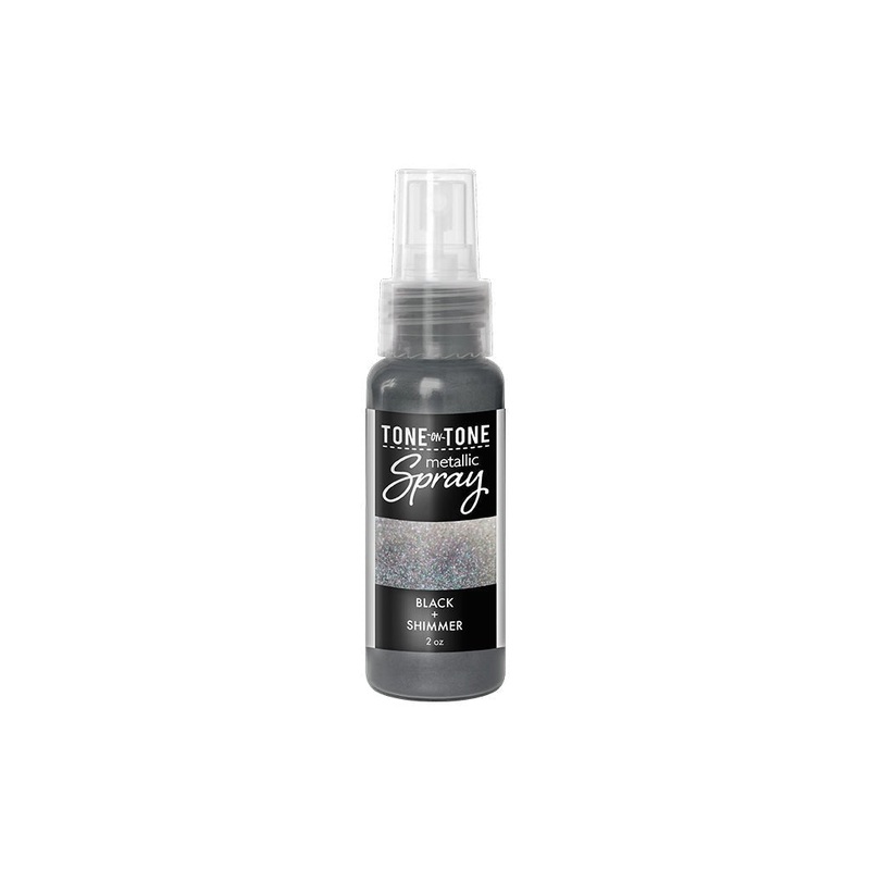 Black + Shimmer Tone-on-Tone Metallic Spray