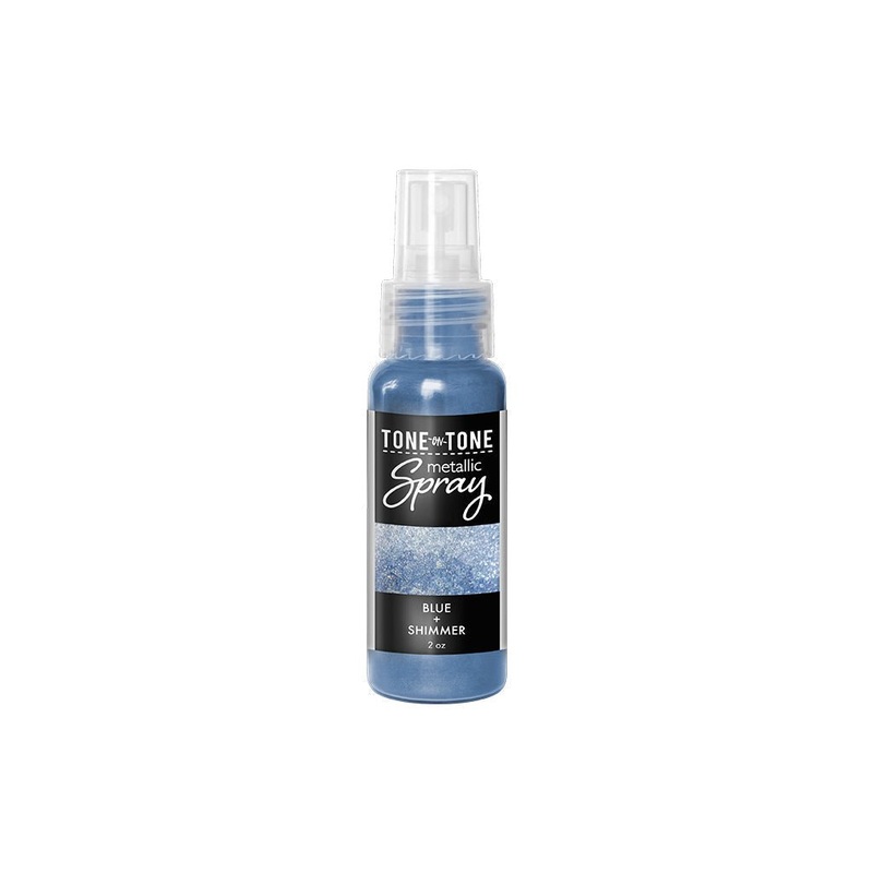Blue + Shimmer Tone-on-Tone Metallic Spray