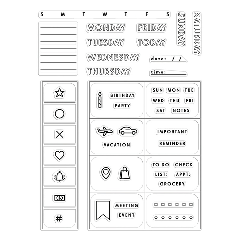 Weekly Planner Clear Stamp Set