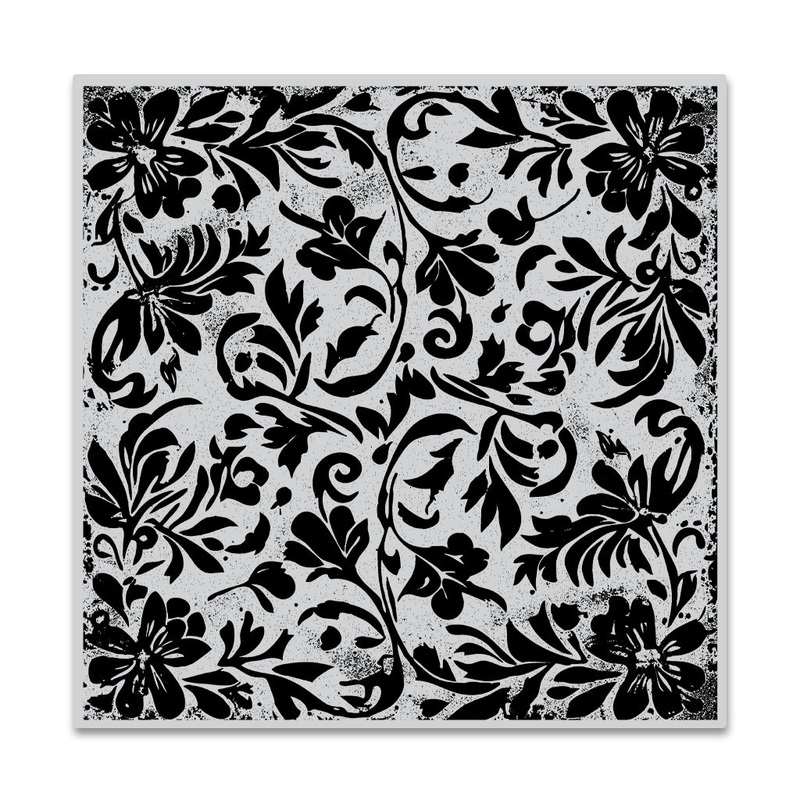 Abstract Poinsettia Bold Prints Cling Stamp