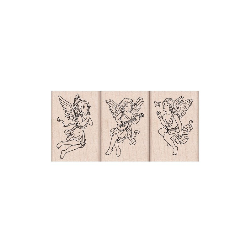 Angel Trio Woodblock Stamp Set