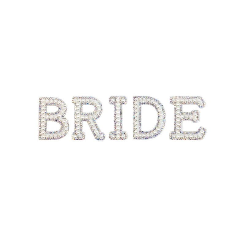 Rhinestone and Faux Pearl Hens Night BRIDE Letter Set