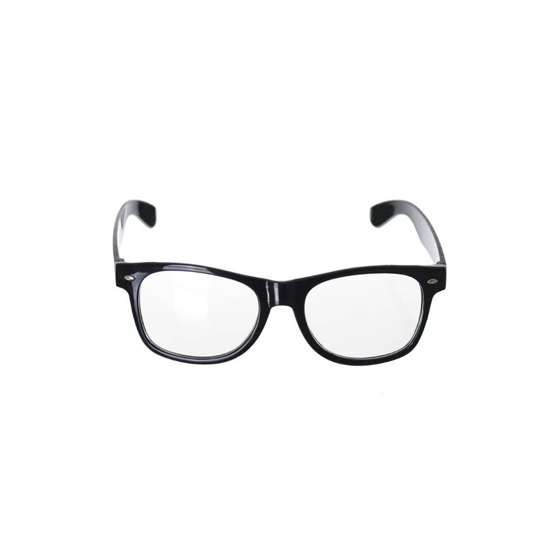School Nerd Black Frame Adults Costume Glasses