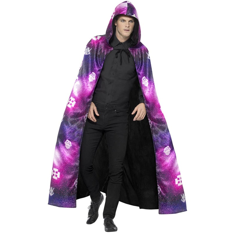 Reversible Deluxe Galaxy Ouija Halloween Costume Cape