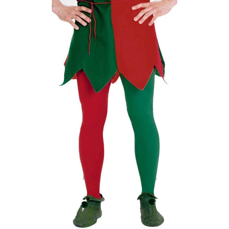 Red and Green Christmas Elf Tights