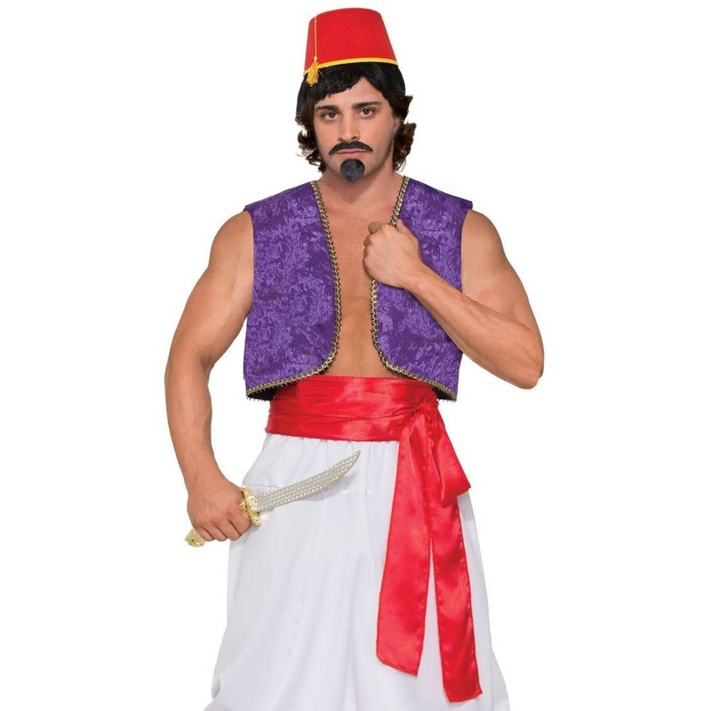 Desert Prince Aladdin Tie On Red Satin Waist Sash