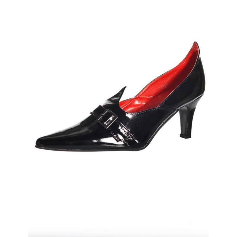Pointed Toe Black Witch Halloween Shoes
