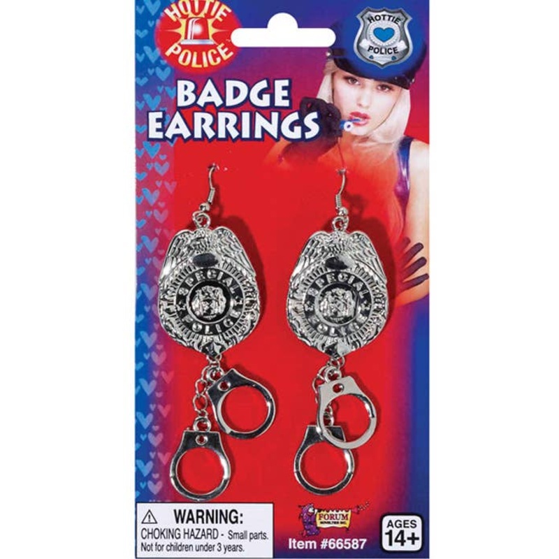 Police Officer Badge Earrings