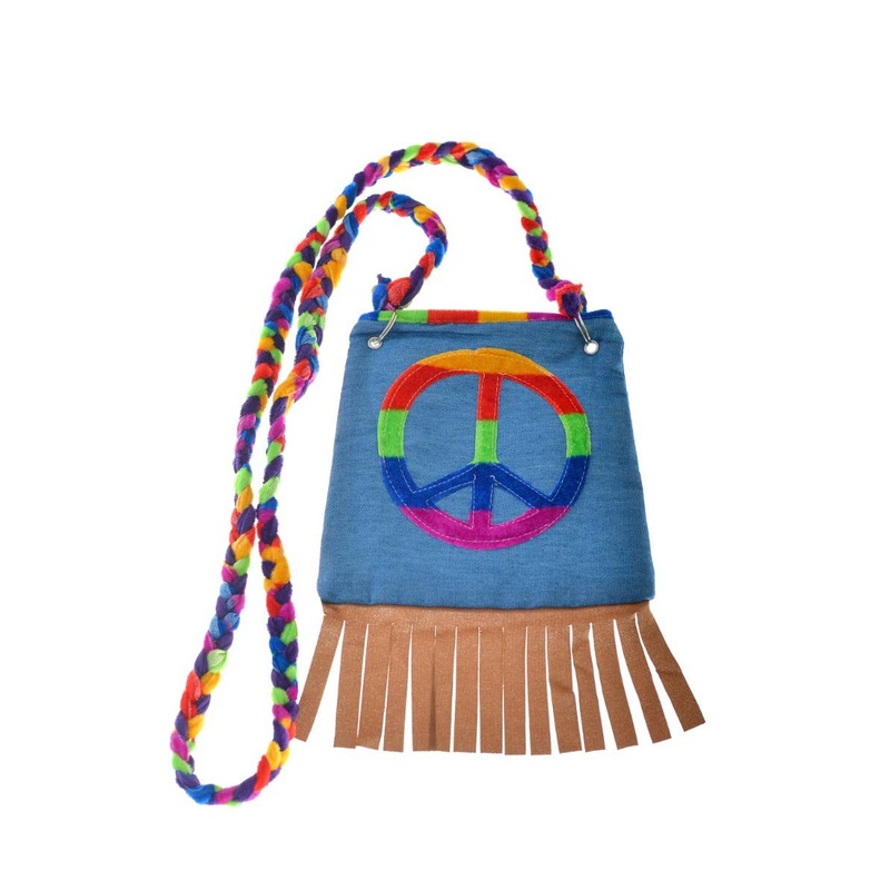 Peace Sign 1970s Shoulder Bag Costume Accessory