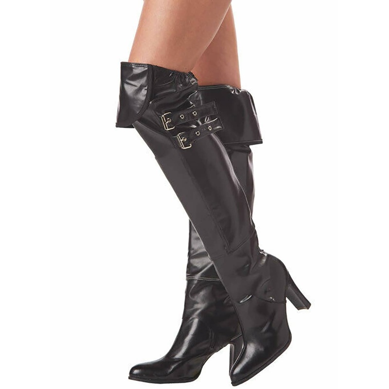 Pirate Boot Covers in Black Vinyl
