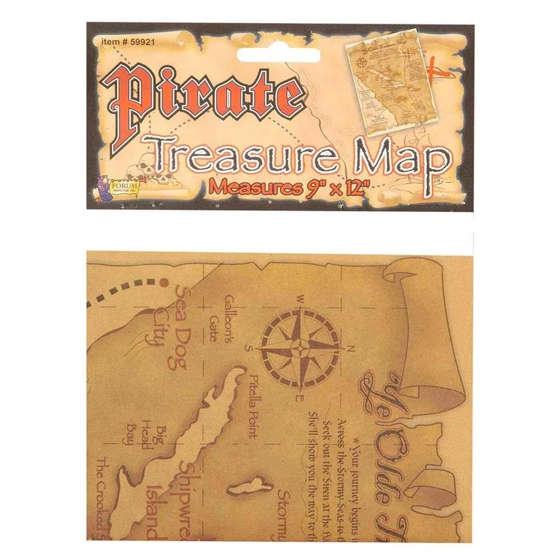 Pirate Treasure Map Ancient Brown Paper Costume Accessory