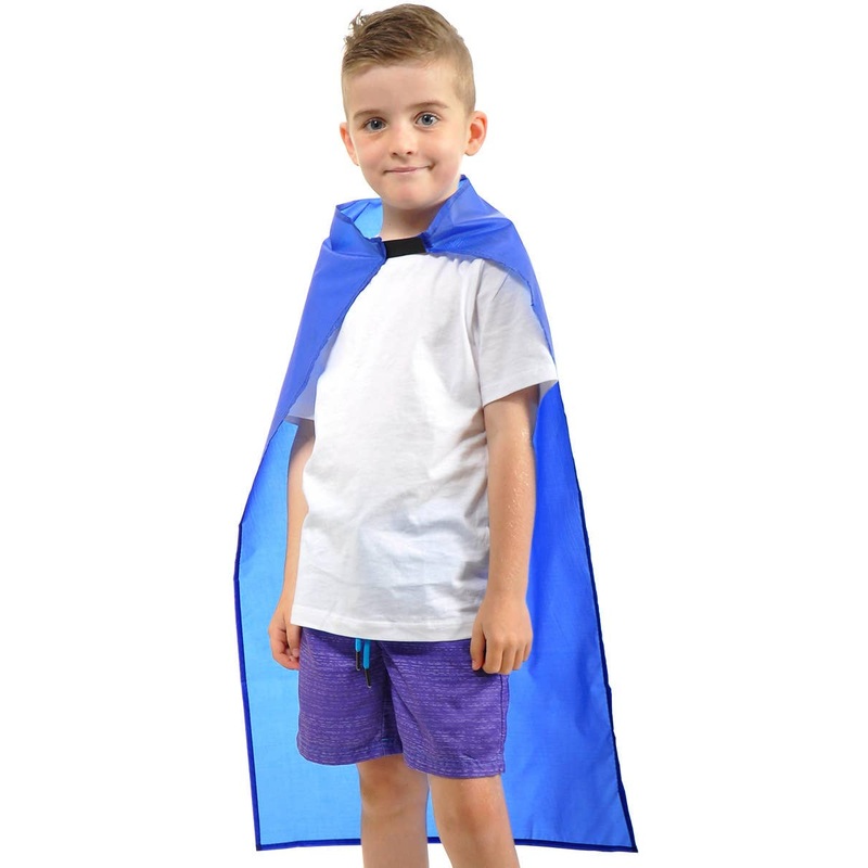 Playful Blue Kids Sports Day Costume Cape