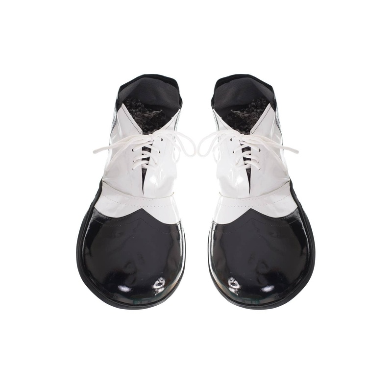 Oversized Black And White Clown Shoes