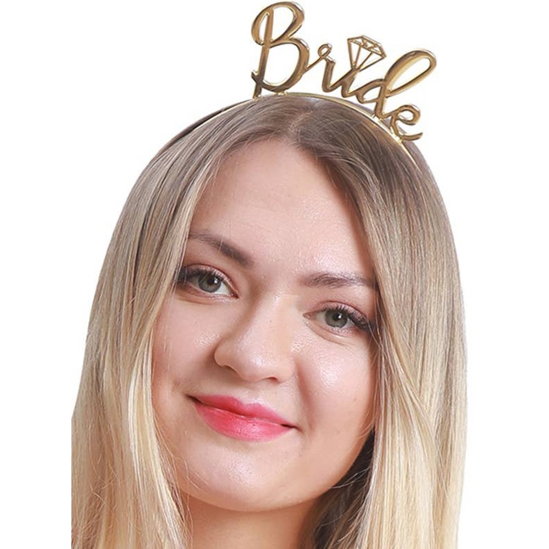 Solid Gold Metal Hens Night Bride Headband