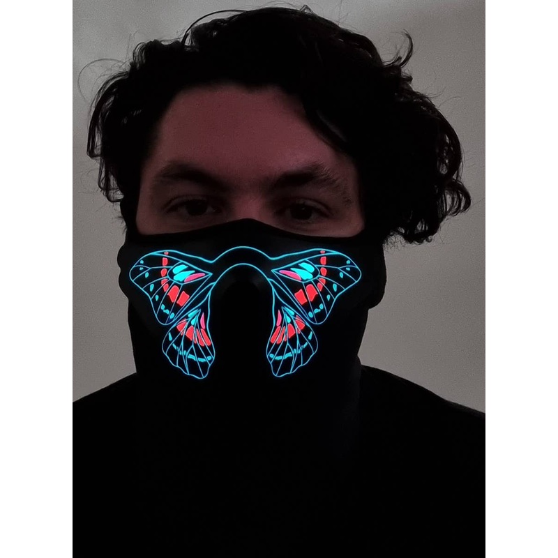Butterfly Deluxe Sound Activated Light Up Mask