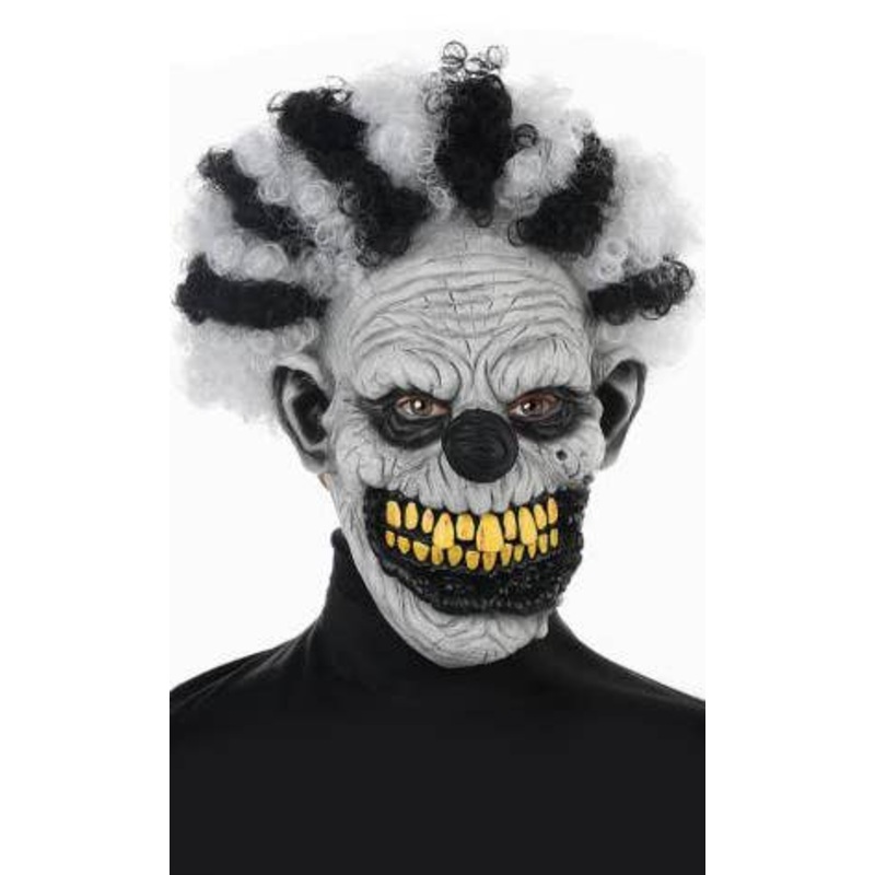 Creepy Black and White Midnight Creatures Clown Costume Mask