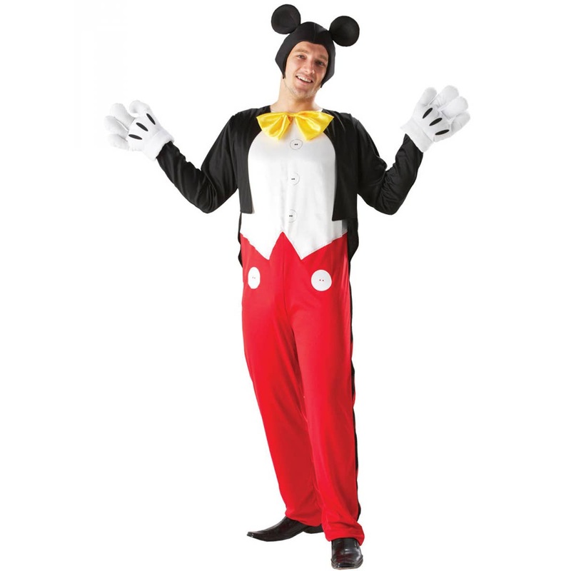 Disney Mickey Mens Licensed Mouse Fancy Dress Costume