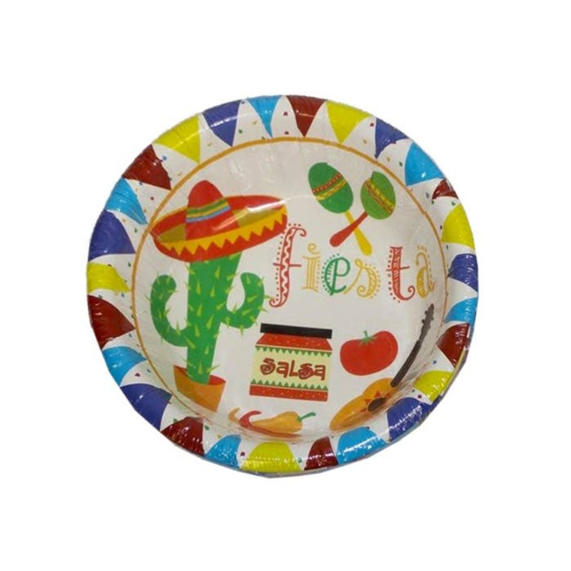 Mexican Themed White Party Bowls - 10 Pack