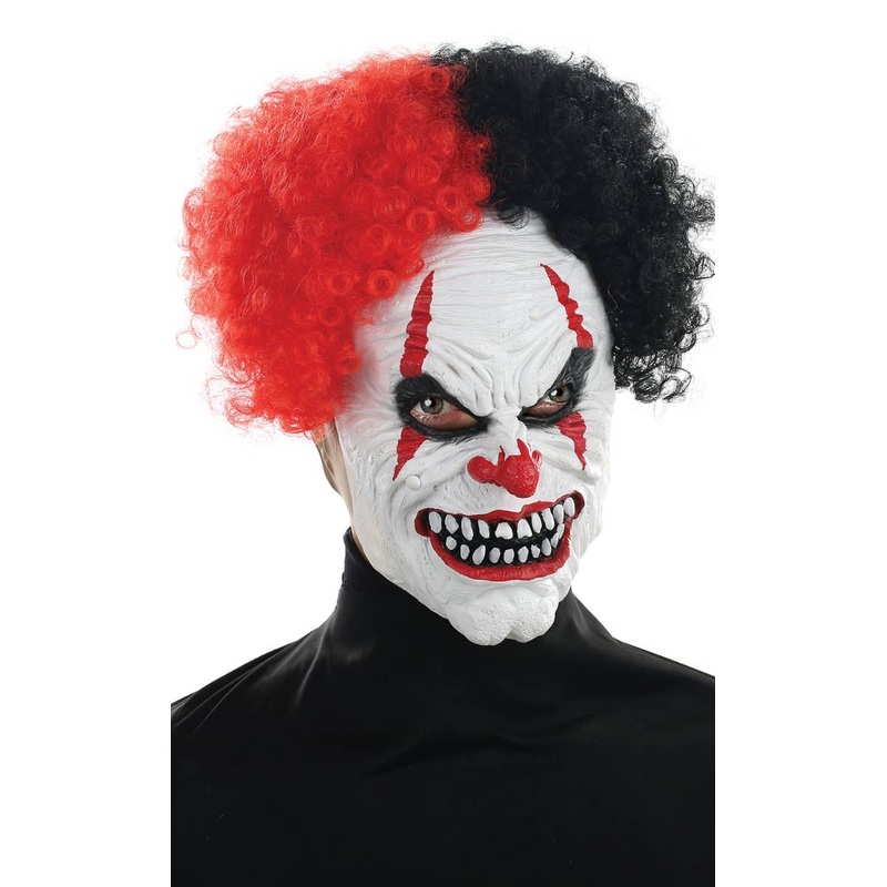 Midnight Creatures Black and Red Crazy Clown Mask